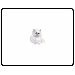 White Persian Cat Clipart Double Sided Fleece Blanket (medium) 