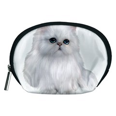 White Persian Cat Clipart Accessory Pouches (medium) 