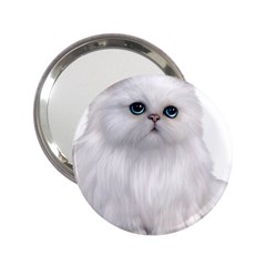 White Persian Cat Clipart 2 25  Handbag Mirrors