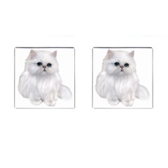 White Persian Cat Clipart Cufflinks (square)