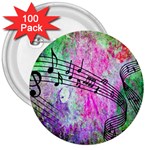 Abstract Music 2 3  Buttons (100 pack)  Front