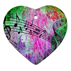 Abstract Music 2 Heart Ornament (2 Sides)