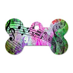 Abstract Music 2 Dog Tag Bone (one Side) by ImpressiveMoments