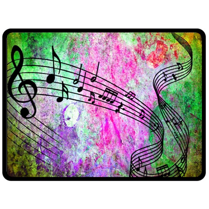 Abstract Music 2 Fleece Blanket (Large) 