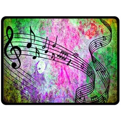 Abstract Music 2 Double Sided Fleece Blanket (large) 