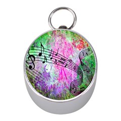 Abstract Music 2 Mini Silver Compasses