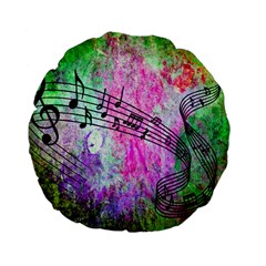 Abstract Music 2 Standard 15  Premium Flano Round Cushions