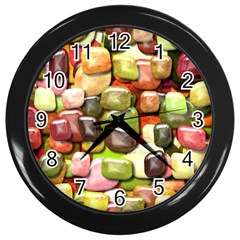 Stones 001 Wall Clocks (black)