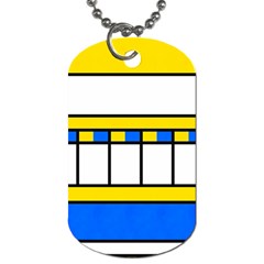 Stripes And Squares Dog Tag (two Sides)