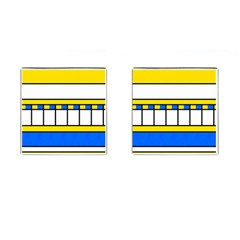 Stripes And Squares Cufflinks (square)