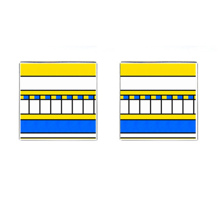 Stripes and squares Cufflinks (Square)