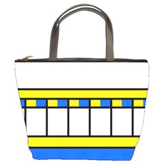 Stripes And Squares Bucket Bag