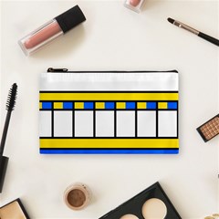 Stripes And Squares Cosmetic Bag (small)