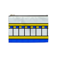 Stripes And Squares Cosmetic Bag (medium) by LalyLauraFLM