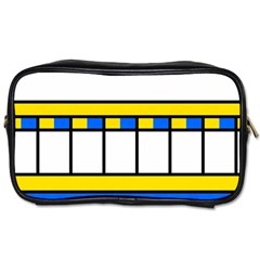 Stripes And Squares Toiletries Bag (one Side)