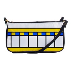 Stripes And Squares Shoulder Clutch Bag by LalyLauraFLM