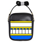 Stripes and squares Girls Sling Bag Front