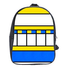 Shapes In Retro Colors School Bag (xl)