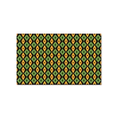 Green Yellow Rhombus Pattern Sticker Rectangular (100 Pack) by LalyLauraFLM