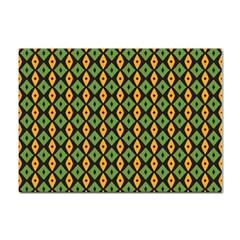 Green Yellow Rhombus Pattern Sticker A4 (100 Pack) by LalyLauraFLM