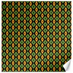 Green yellow rhombus pattern Canvas 16  x 16  15.2 x15.41  Canvas - 1