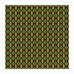 Green Yellow Rhombus Pattern Medium Glasses Cloth (2 Sides)