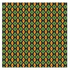 Green Yellow Rhombus Pattern Satin Scarf