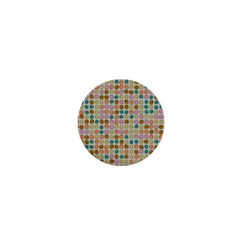 Retro Dots Pattern 1  Mini Button