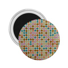 Retro Dots Pattern 2 25  Magnet