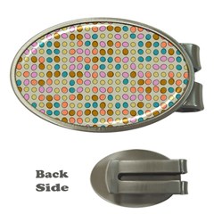 Retro Dots Pattern Money Clip (oval)