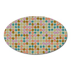 Retro Dots Pattern Magnet (oval)