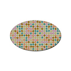 Retro Dots Pattern Sticker Oval (10 Pack) by LalyLauraFLM