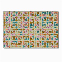 Retro Dots Pattern Postcards 5  X 7  (pkg Of 10) by LalyLauraFLM