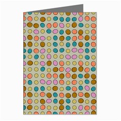 Retro Dots Pattern Greeting Cards (pkg Of 8) by LalyLauraFLM