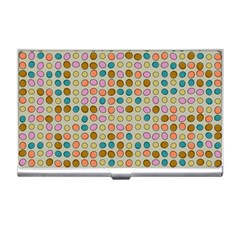 Retro Dots Pattern Business Card Holder