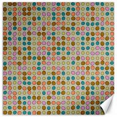 Retro Dots Pattern Canvas 12  X 12 