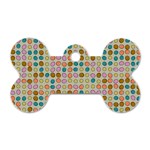 Retro dots pattern Dog Tag Bone (Two Sides) Front