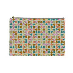 Retro Dots Pattern Cosmetic Bag (large)