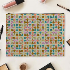 Retro Dots Pattern Cosmetic Bag (xl)