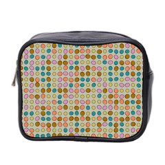 Retro Dots Pattern Mini Toiletries Bag (two Sides)