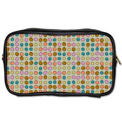 Retro Dots Pattern Toiletries Bag (two Sides)