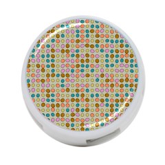 Retro Dots Pattern 4-port Usb Hub (two Sides) by LalyLauraFLM