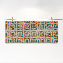 Retro Dots Pattern Hand Towel