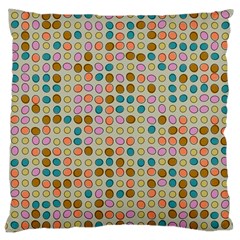 Retro Dots Pattern Large Cushion Case (two Sides)