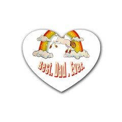 Best  Dad  Ever  Heart Coaster (4 Pack) 