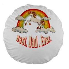 Best  Dad  Ever  Large 18  Premium Round Cushions