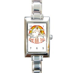 Best  Dad  Ever Rectangle Italian Charm Watches