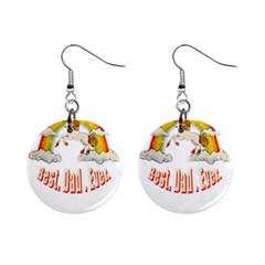 Best  Dad  Ever Mini Button Earrings