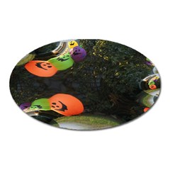 Floating Pumpkins Oval Magnet