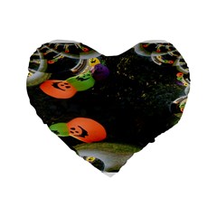 Floating Pumpkins Standard 16  Premium Heart Shape Cushions